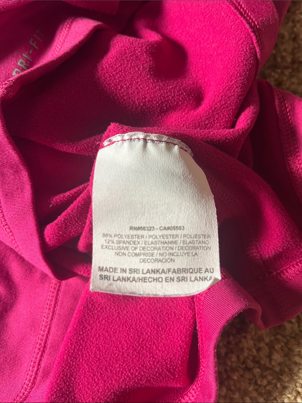 Nike Pro dri fit fushia microfleece lined long sleeve top yoga Athleisure Small - Picture 5 of 11